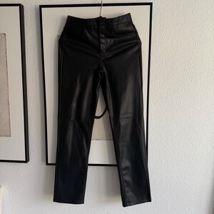 J.Crew Black Faux Leather Pants